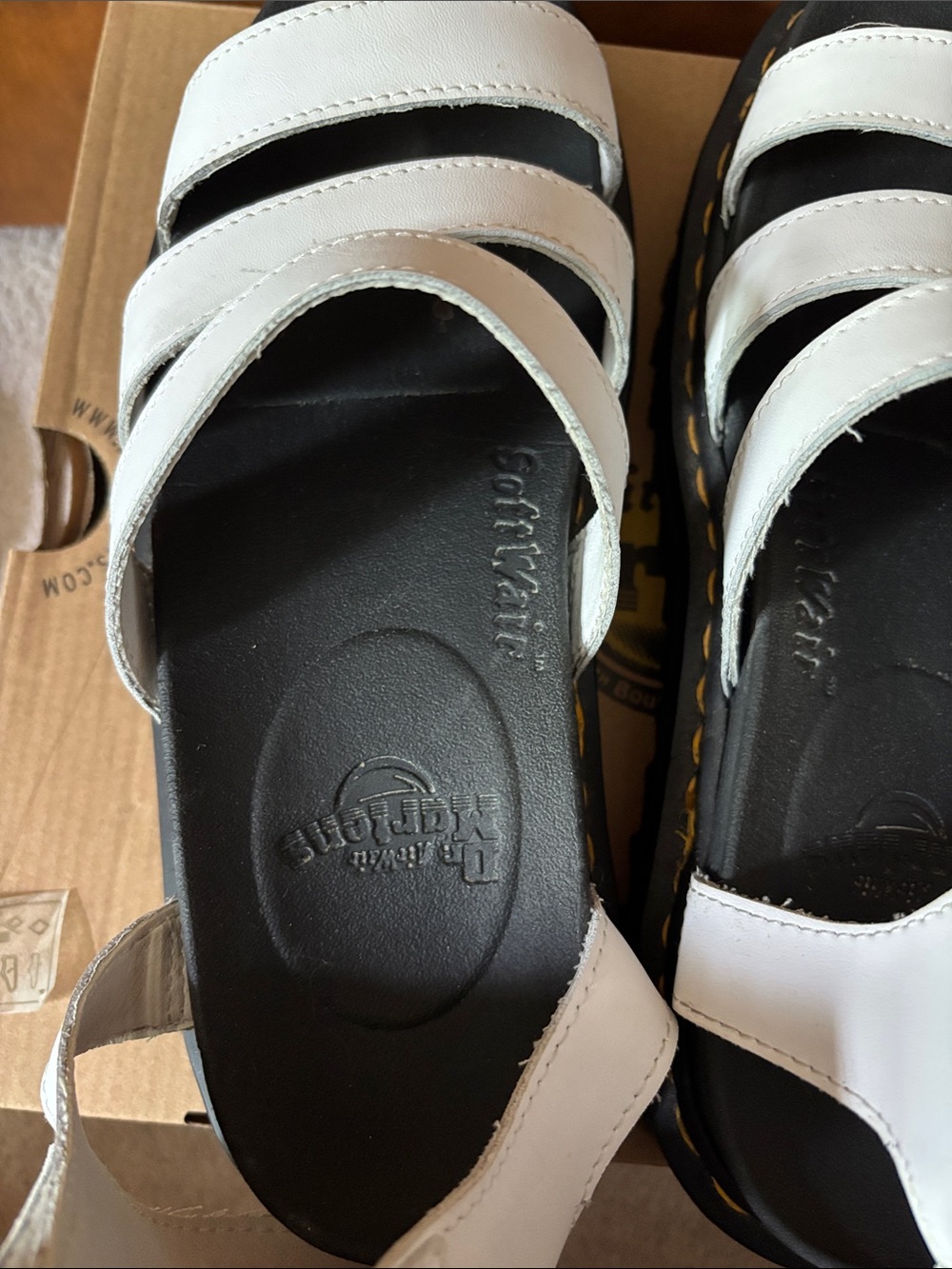 Dr. Martens AirWair White Multi-Strap Platform Sandals - Picture 4 of 6
